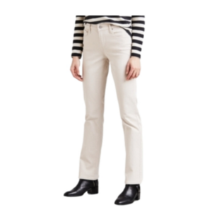 Levi's 505 Straight Leg Mid Rise Jeans, Natural Beige Denim, Size 16 Medium